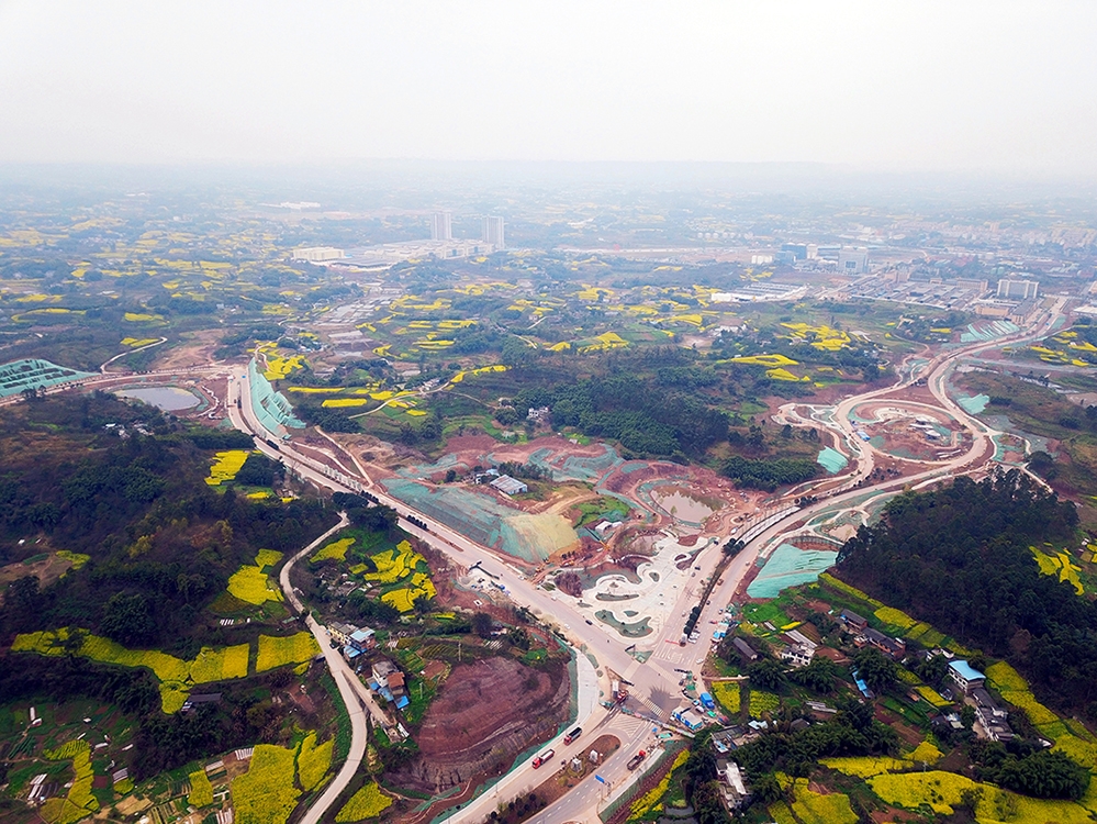 自贡市卧龙湖西区生态修复工程按计划推进